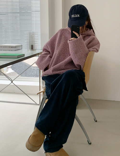 boucle over hoodie