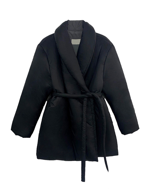 shawl collar padded coat